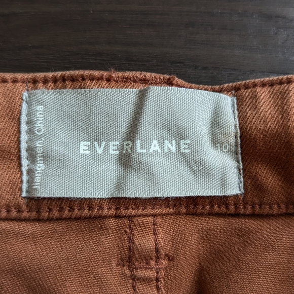 Everlane Straight Leg Crop Utility Pants Burnt Orange Cognac Size 10 - Picture 4 of 7